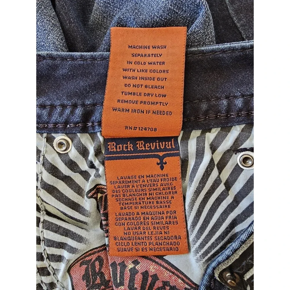 Rock Revival Jeans Women's Blue Denim Zea Skinny Size 29 - Picture 8 of 11